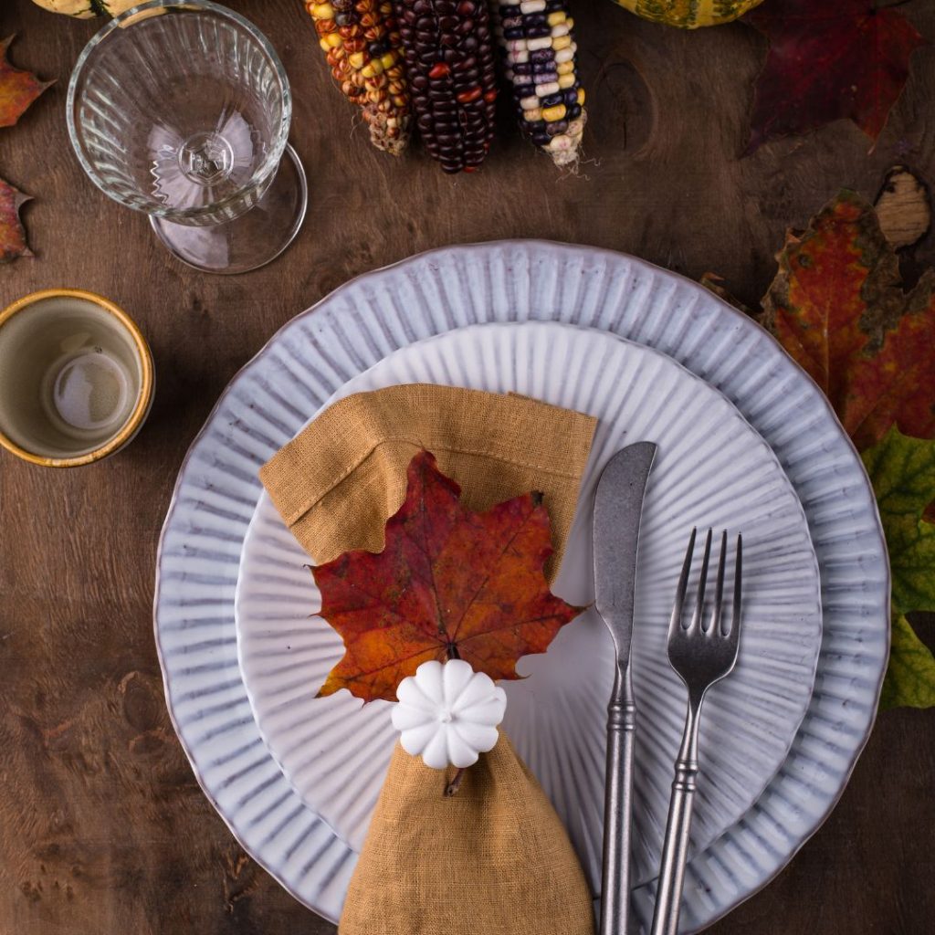décoration de table automnale