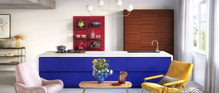 cuisine plus bleue design