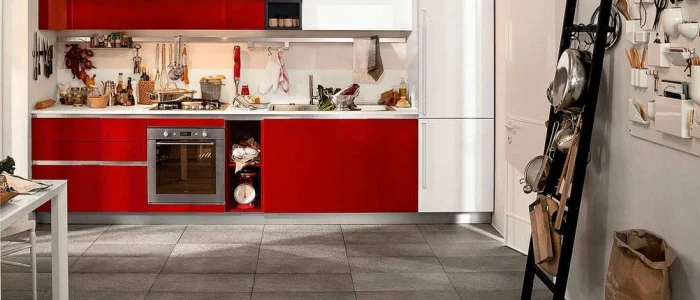 cuisine rouge pratique veneta cucine