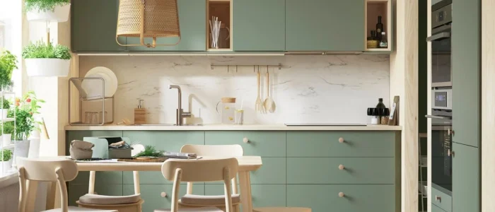 cuisine vert gris ikea